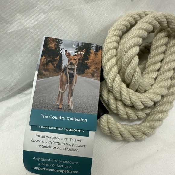 Embark Cream Rope Dog Leash - Picture 3 of 4